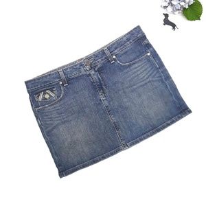 Paige Fairfax denim mini skirt. Size 30.